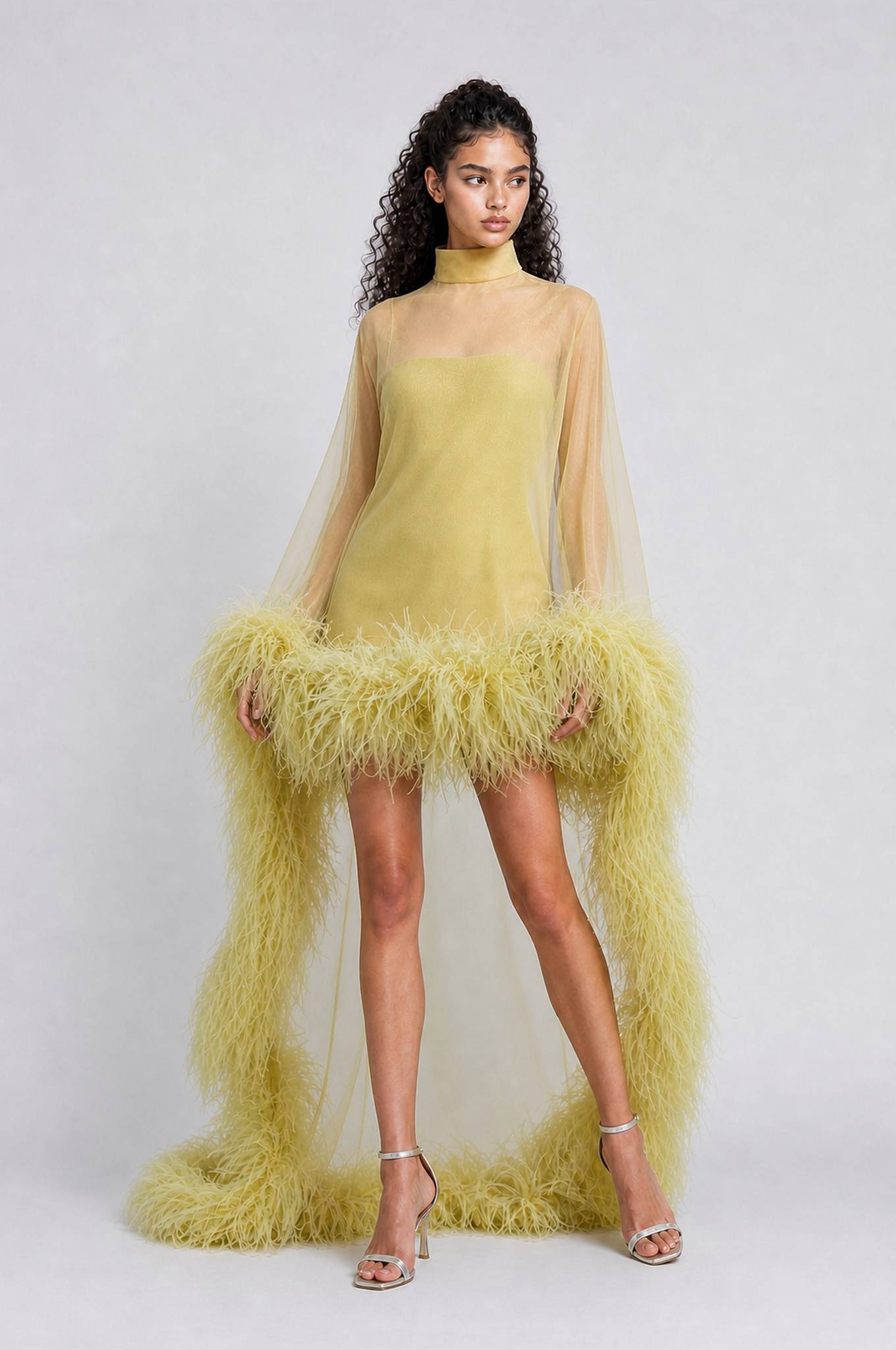 Feather Maxi Dress