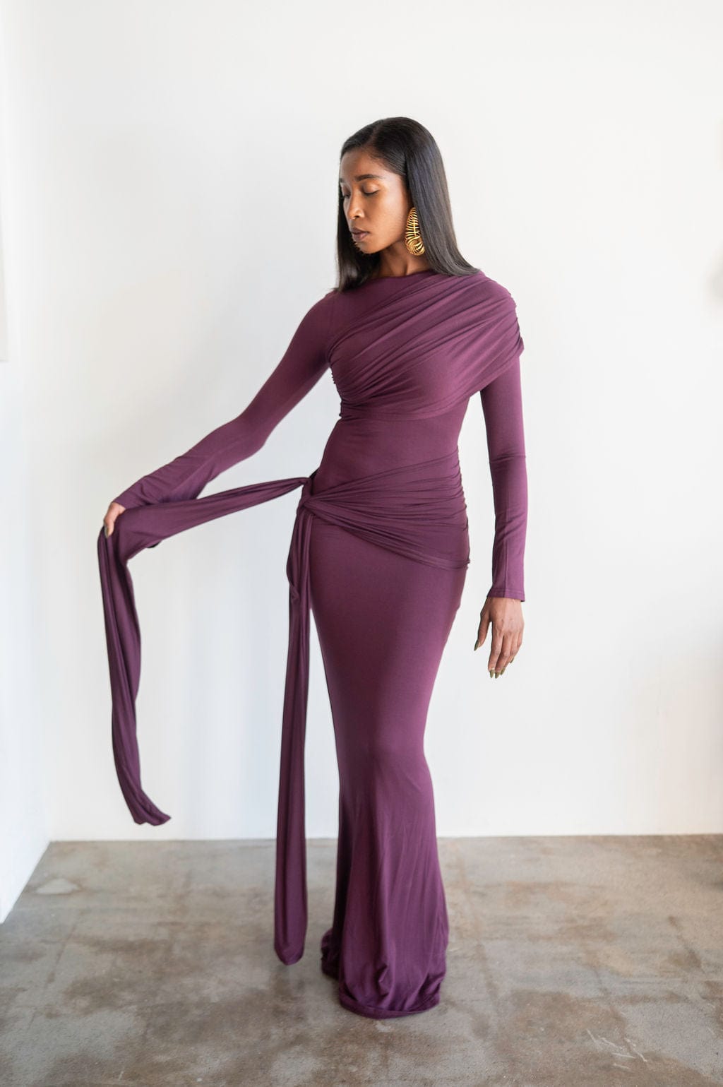 Verlascha Drape Maxi Dress