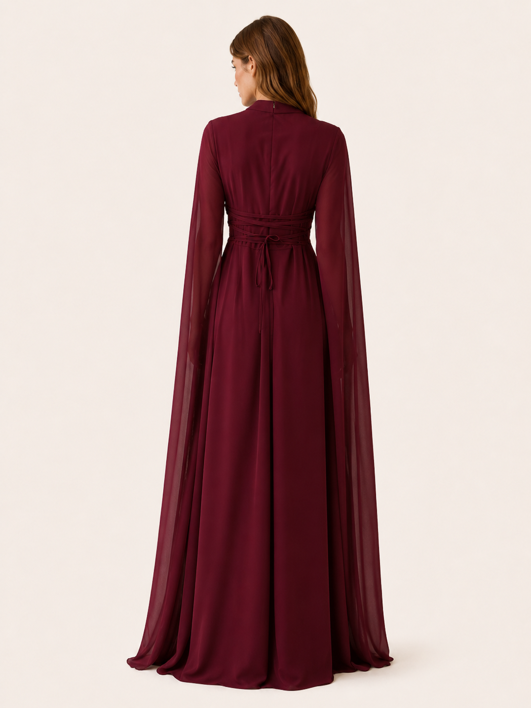 Fenrivelle Cape Sleeve Maxi Dress