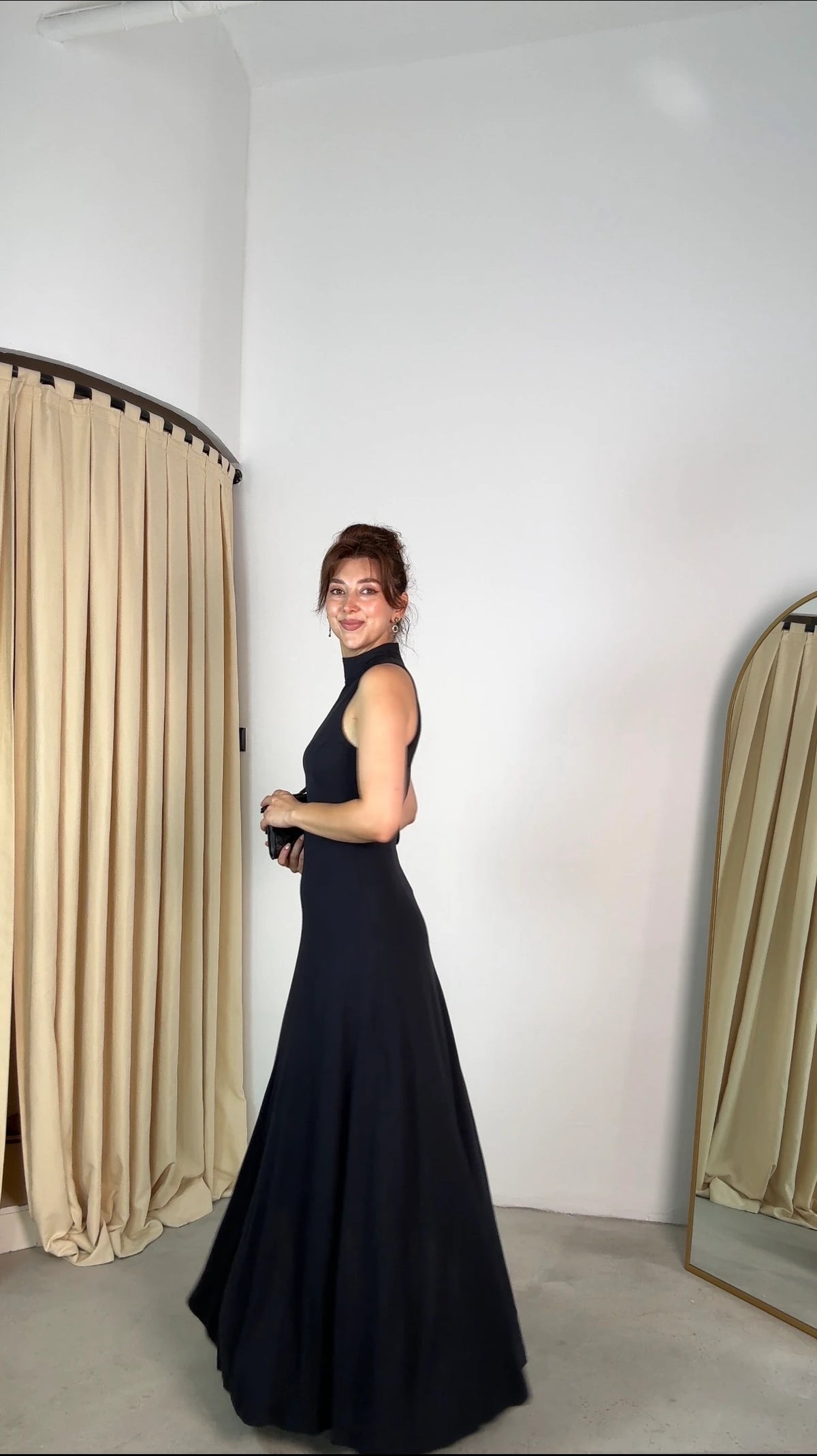 Firelda High-Neck Maxi Dress