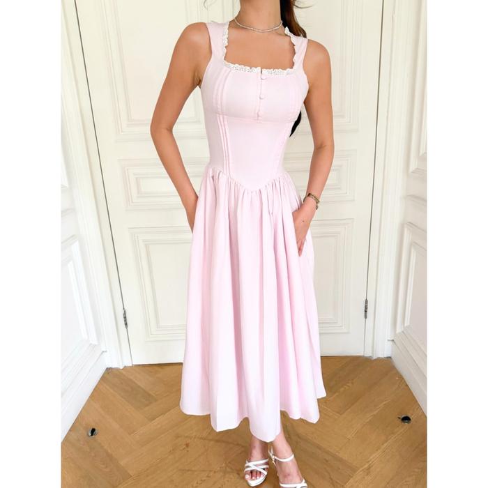 Rosendine Lace Trim Dress