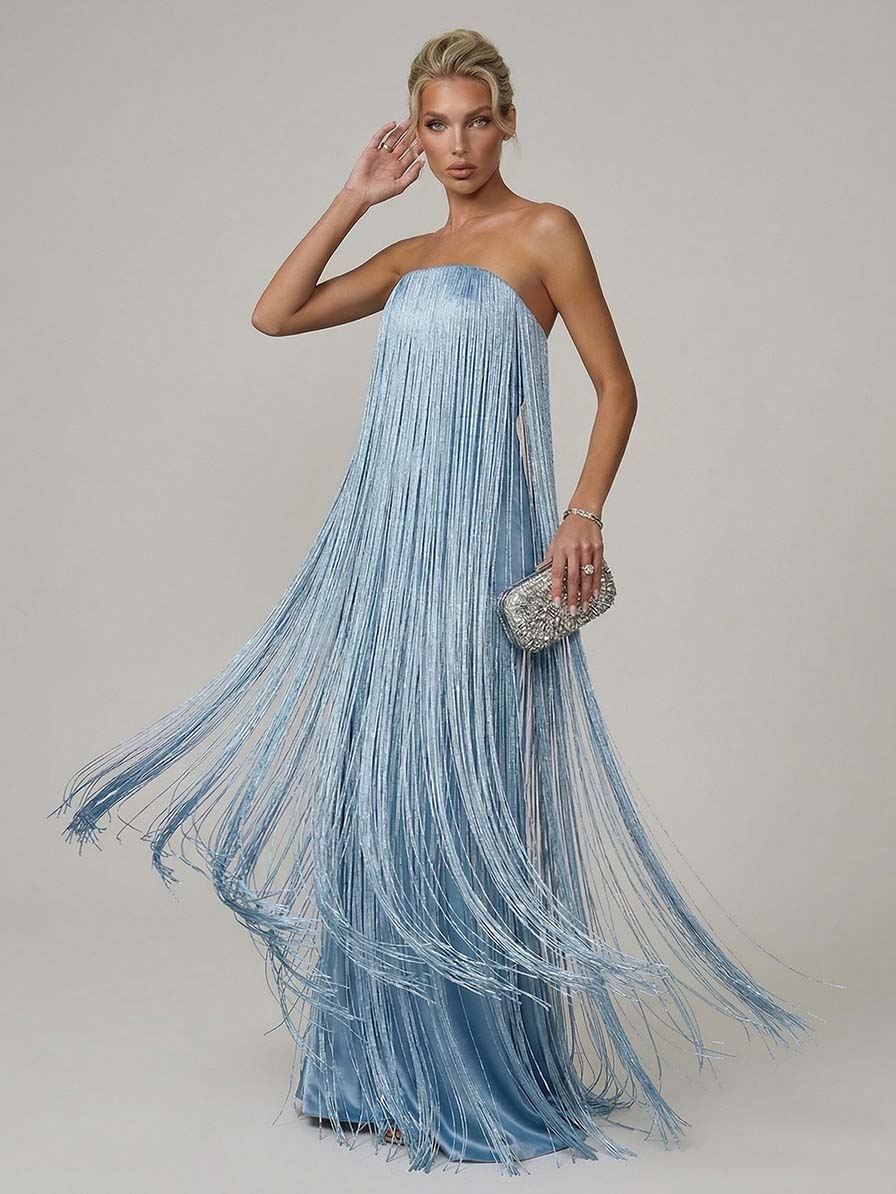 Odalinde Fringe Maxi Dress