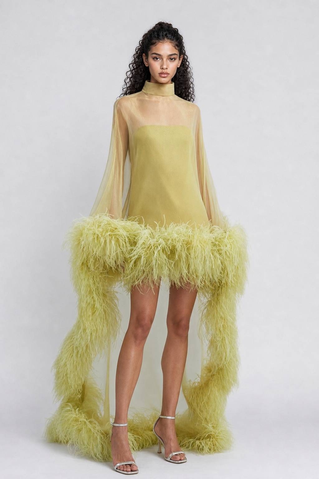 Feather Maxi Dress