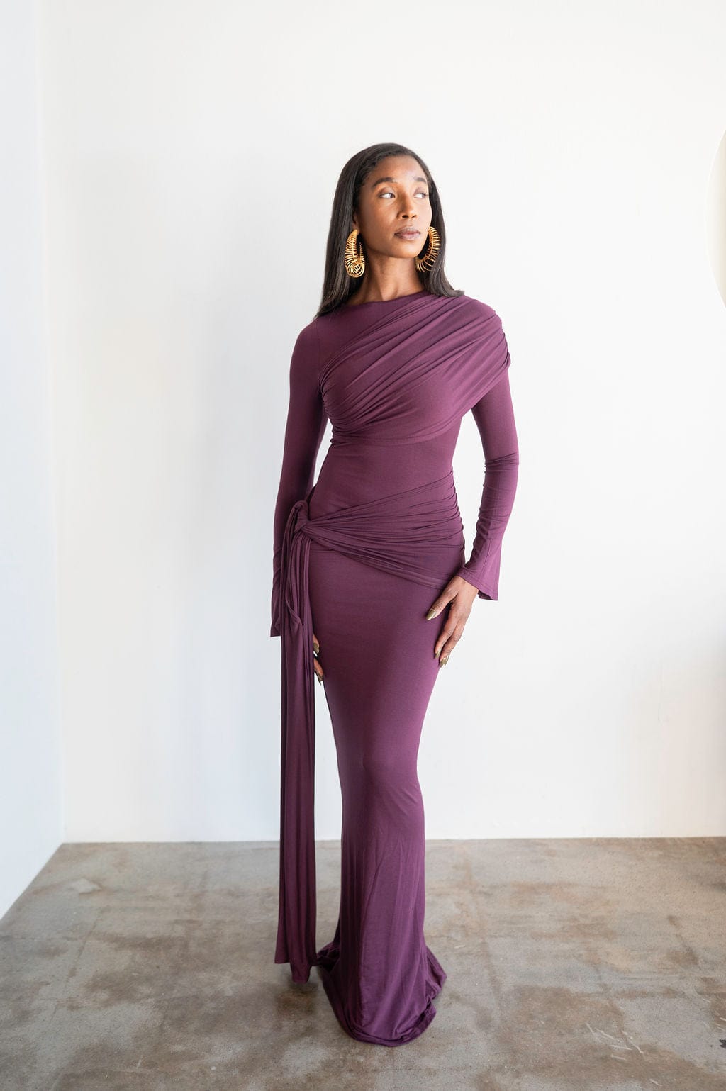 Verlascha Drape Maxi Dress