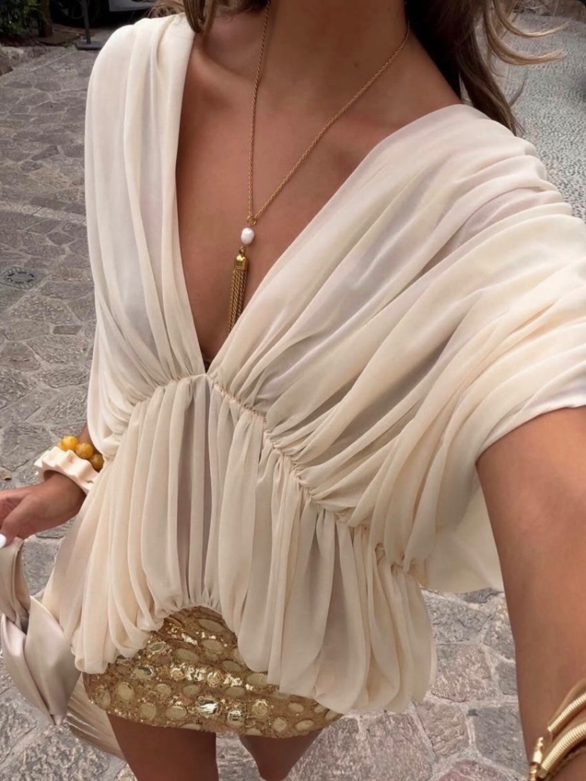Grecian Drape Top